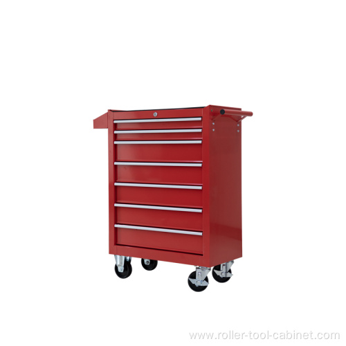 Red Mobile DIY Tool Chest with Seven Drawers